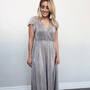 Athena maxi dress in silver